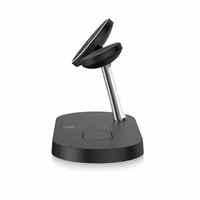 Tech-Protect A12 3in1 MagSafe indukcijas lādētājs viedtālrunim / austiņām / viedpulkstenim - melns