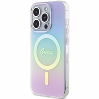 Guess GUHMP15XHITSU iPhone 15 Pro Max 6.7" violeta/violeta cietais apvalks IML Iridescent Magnētiskais