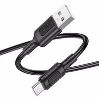 Borofone Kabel BX111 Feliz (m) - USB uz Type C - 3A 1 metrs melns