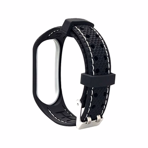 Эластомерный ремешок Lifestyle для Xiaomi Mi Band 5 / 6 чёрный (03)