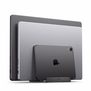 Spigen LD208S4 Desk Organizer for Laptops, Tablets, Smartphones, Keyboards - Gray