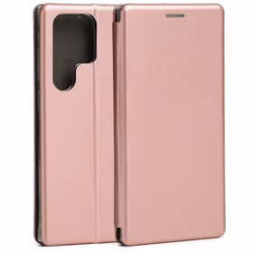 Beline Maciņš Book Magnetic Samsung S23 Ultra S918 rozā zelta