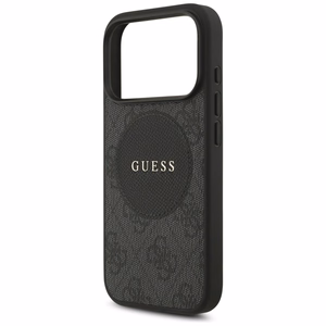 Guess 4G Circle Classic Logo Magnētiskais viedtālruņa apvalks iPhone 17 Pro - melns