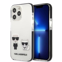 Karl Lagerfeld KLHCP13LTPEKCW iPhone 13 Pro / 13 6.1" cietais apvalks balts/balts Karl&Choupette