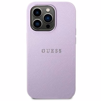 Guess Saffiano Strap Viedtālruņa apvalks iPhone 14 Pro Max 6.7" - violets