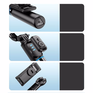 Selfie stick Dudao F18S 4-in-1 foldable tripod with remote control - black