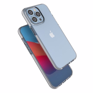 Spring Case viedtālruņa apvalks iPhone 14 Pro Max silikona apvalks ar rāmi melns