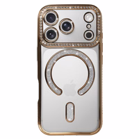 Viedtālruņa apvalks Bling Magsafe Case for Iphone 17 Pro Max - zeltains