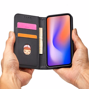 Magnētiskais karšu apvalks iPhone 12 Pro Max maciņš karšu maks karšu turētājs melns