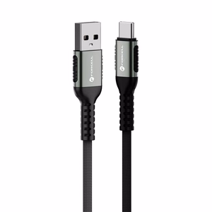 Kabelis (m) C256 USB A uz Type C QC4.0 3A 66W Cafule 0,25 m melns