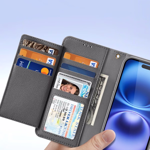 Dux Ducis Lawa ādas viedtālruņa apvalks iPhone 16 - pelēks