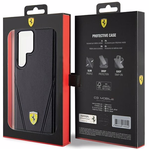Ferrari Hot Stamp V Lines MagSafe чехол для Samsung Galaxy S24 Ultra - чёрный