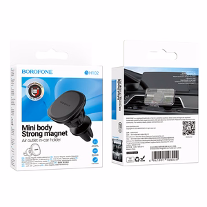 Auto tālruņa turētājs Borofone BH102 (gaisa ventilācijas atveres), melns