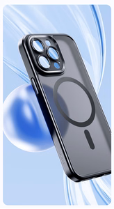 Rock Guard Touch Matte sērijas magnētiskais viedtālruņa apvalks Iphone 15 Plus melns