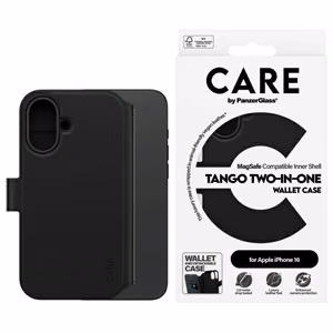 CARE by PanzerGlass Tango 2in1 maks Magnētiskais viedtālruņa apvalks iPhone 16 - melns