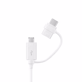 Samsung Combo EP-DG930DWEGWW kabelis USB-A / micro USB - USB-C 1.5m - balts