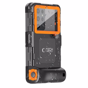 TECH-PROTECT IPX8 UNIVERSAL NIRŠANAS ŪDENSNECAURLAIDĪGS MACIŅŠ MELNS/ORANŽS