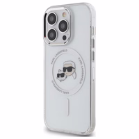 IML Metal Karl & Choupette Head MagSafe viedtālruņa apvalks iPhone 14 Pro Max - balts