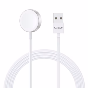 Tech-Protect UltraBoost magnētiskais indukcijas lādētājs ar USB-A savienotāju Apple Watch 1.2m - balts