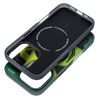 Viedtālruņa apvalks FORCELL F-PROTECT ar divslāņu 4D tehnoloģiju, militārā kritiena testa saderīgs ar MagSafe paredzēts IPHONE 16 PRO zaļš