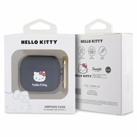 Hello Kitty silikona 3D Kitty galvas apvalks AirPods 3 - melns