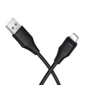 Silikona kabelis USB-A uz Lightning HOCO 2,4A 1 m X124 melns