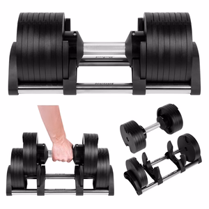 REBEL ACTIVE regulējama čuguna hantele, 36 kg, regulēšanas solis 2 kg