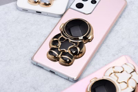 Lipīgs tālruņa statīvs ASTRONAUT - melns