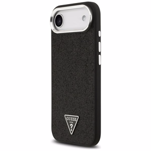 Guess Mirdzošs Trīsstūra Logotips Magnētiskais viedtālruņa apvalks iPhone 17 Air - melns