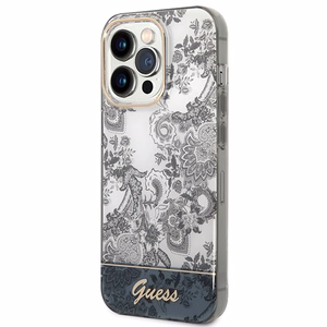 Guess GUHCP14XHGPLHG iPhone 14 Pro Max 6.7 "pelēks/pelēks cietais apvalks Porcelain Collection