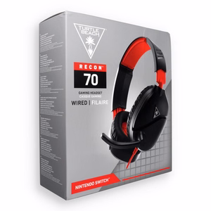 Sarkanas un melnas vadu austiņas ar mikrofonu Turtle Beach Recon 70N, 3,5 mm spraudnis