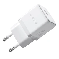 Baseus Palm 1C 20W sienas lādētājs (ar Baseus Mini White USB-C 60W (20V/3A) 1m kabeli) - balts