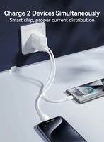 Joyroom JR-TCF21 Divu portu (A+C) lādētājs (balts)