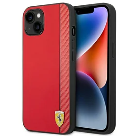Viedtālruņa apvalks Ferrari FEHCP14MAXRE iPhone 14 Plus 6.7 sarkans ogļu šķiedras apvalks