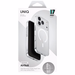 Uniq Airsuit Magnētiskais uzlādes viedtālruņa apvalks iPhone 17 Pro - Caurspīdīgs