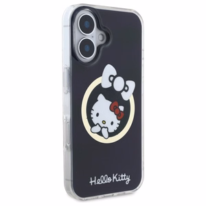Hello Kitty IML Jautrā lente magnētiskais iPhone 16 viedtālruņa apvalks - melns