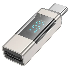 Borofone Lādētājs BV25 - Type C uz Type C - Ekrāna displejs pelēks