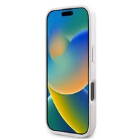 Guess Ādas 4G Trīsstūra Strass Magnētiskais viedtālruņa apvalks iPhone 16 Pro Max - rozā