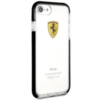 Ferrari ciets vāciņš FEGLHCP7BK iPhone 7/8 SE 2020 / SE 2022 triecienizturīgs skaidrs melns