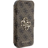 Guess 4G Metal Logo apvalks iPhone 15 Pro - brūns