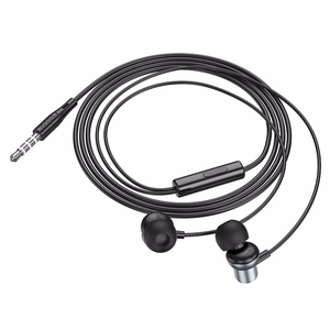 HOCO vadu austiņas Jack 3,5 mm ar mikrofonu M110 metāla pelēkas