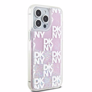 DKNY DKHCP15XLCPEPP iPhone 15 Pro Max6.7" rozā maciņš Liquid Glitter Multilogo
