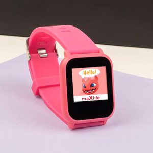 Gudrais pulkstenis bērniem Maxlife Smartwatch Kids MXSW-200 rozā krāsā
