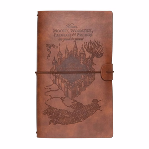 Harry Potter ādas ceļojumu piezīmju grāmata, 12 × 19,6 cm, brūna