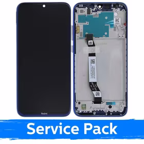 LCD Displejs Saderīgs ar Xiaomi Redmi Note 8 (Note 8 2021) Ar Frame / Zils / (Service Pack)