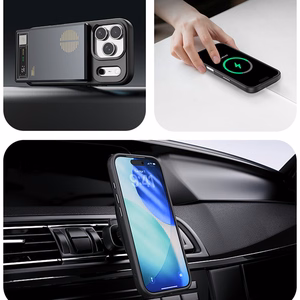 Rock Guard Lens Protection Series Magnetic Case for Iphone 17 Air transparent-black