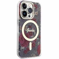 Guess GUHMP14LHCFWSA iPhone 14 Pro 6.1" zaļš/zaļš cietais apvalks Ziedu MagSafe