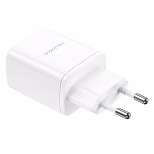 Borofone Sienas lādētājs BN9 Reacher - 2xType C - QC 3.0 PD 35W balts