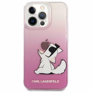 Karl Lagerfeld KLHCP14XCFNRCPI cietais maciņš iPhone 14 Pro Max 6,7" Choupette Fun – rozā