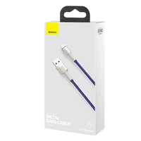 USB kabelis Lightning Baseus Cafule, 2.4A, 1 m (violets)